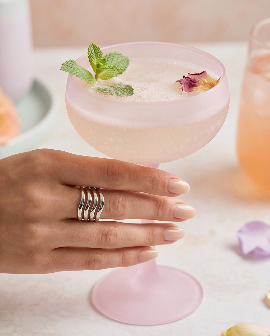 Anillo Curvas Plateado