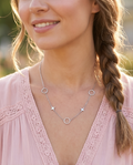 Collar Círculos y Estrellas Plateado