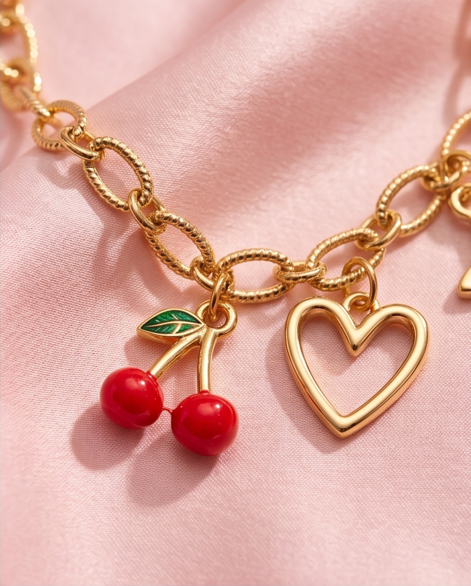 Pulsera Charms Variados Dorado