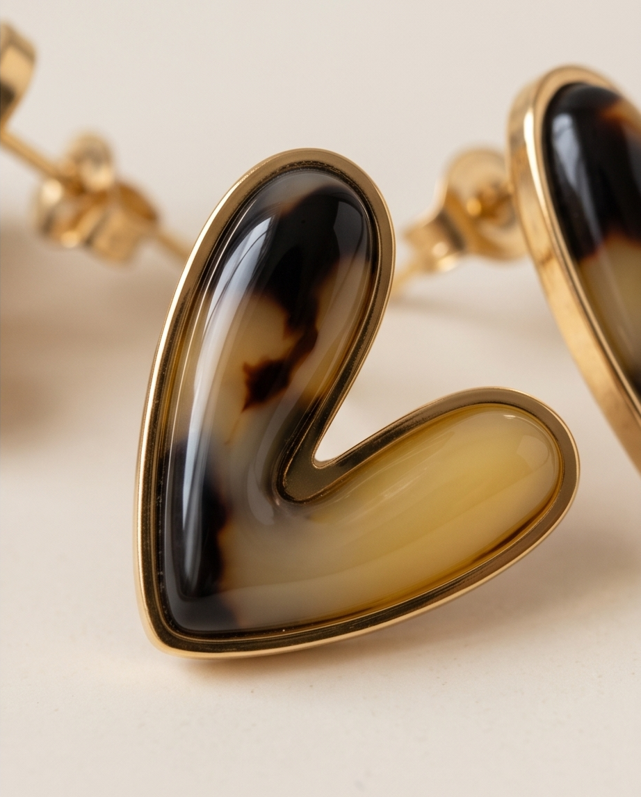 Pendientes Corazón Leopardo