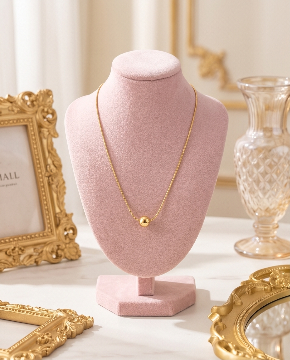 Collar Bolita Dorado