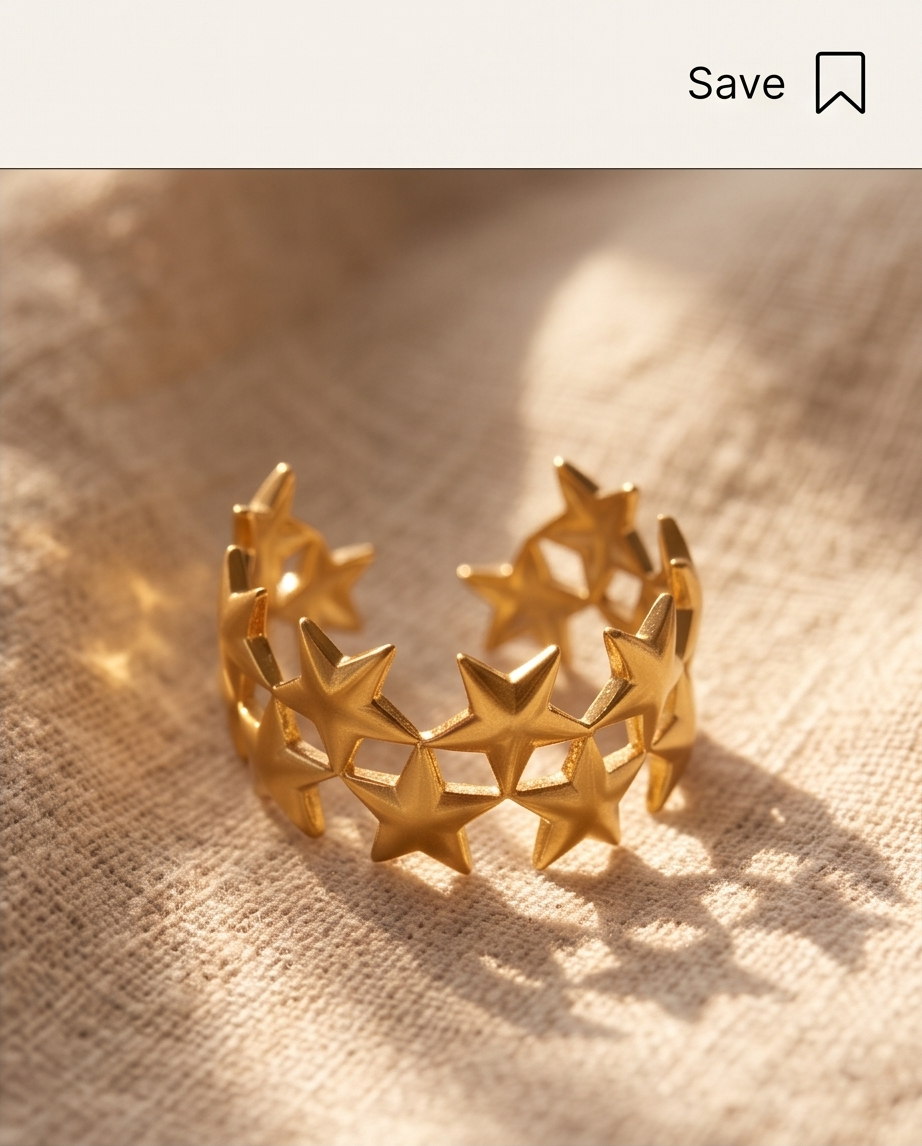 Anillo Estrellas Dorado