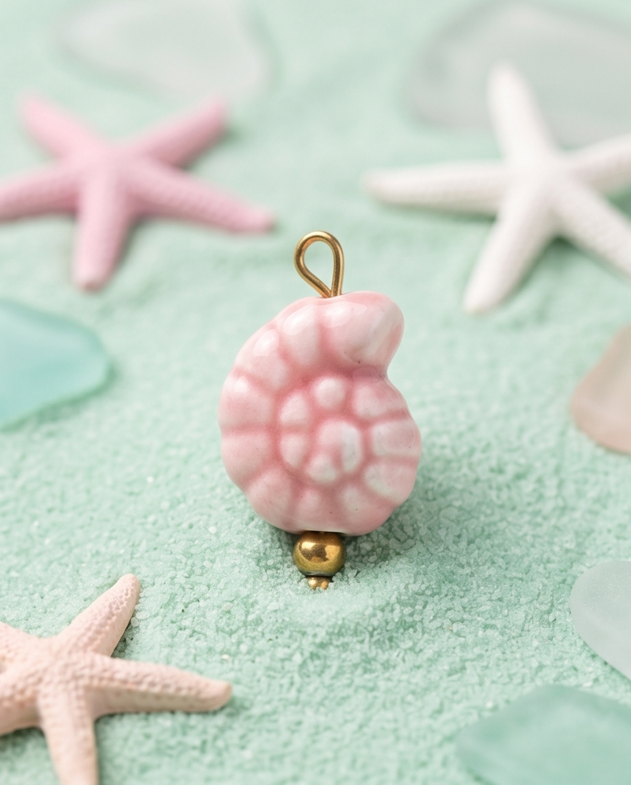 Charm Caracol Rosa Dorado