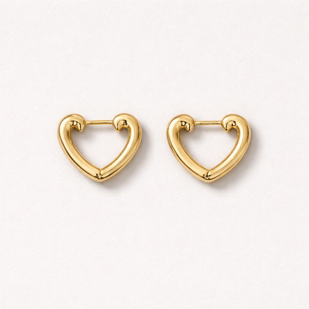 Pendiente Corazón Dorado