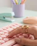 Anillo Círculos Dorado