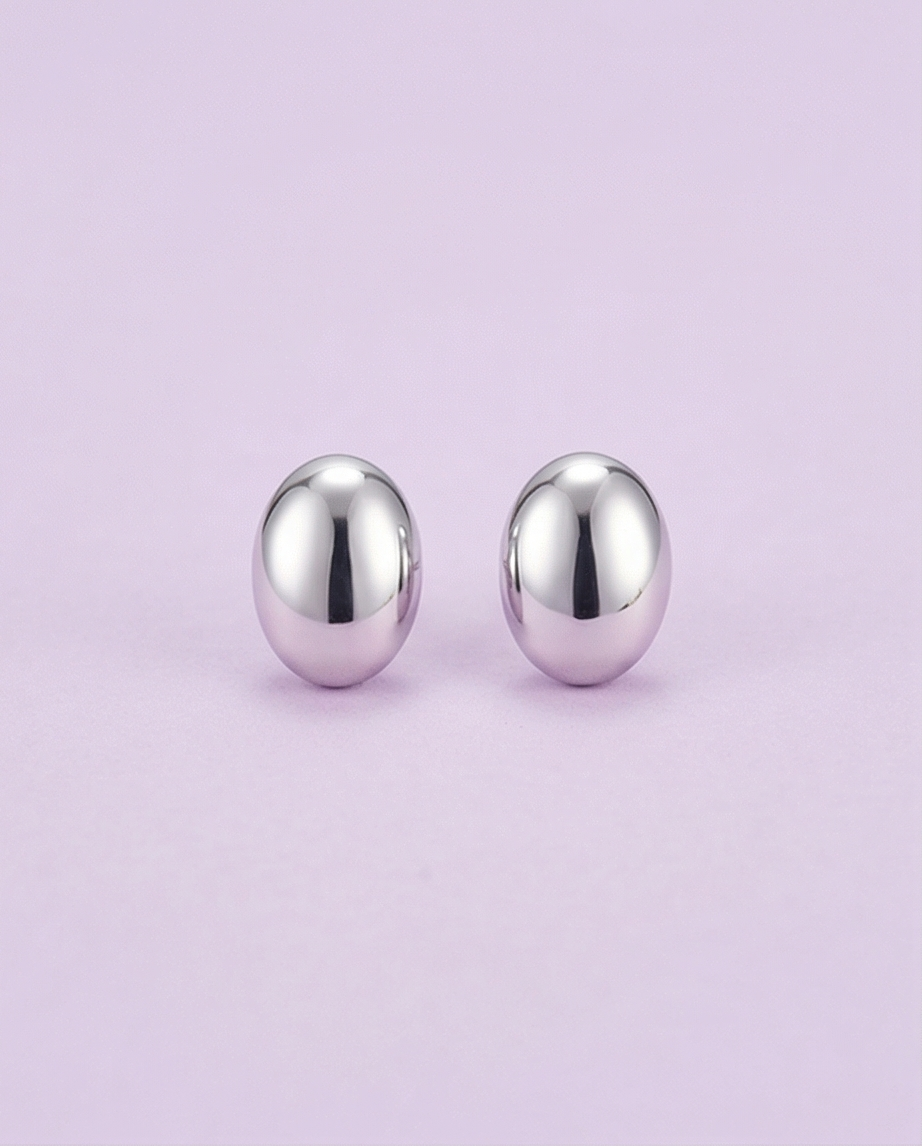 Pendiente Gota Plateado