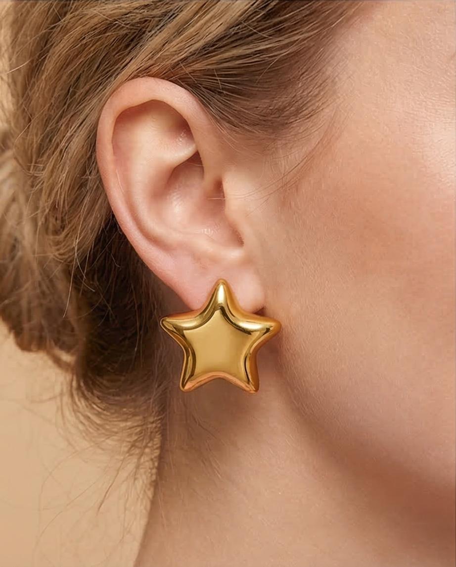 Pendiente Estrella Dorado