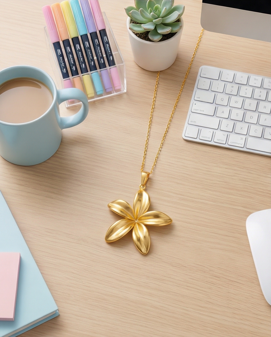Collar Flor Dorado