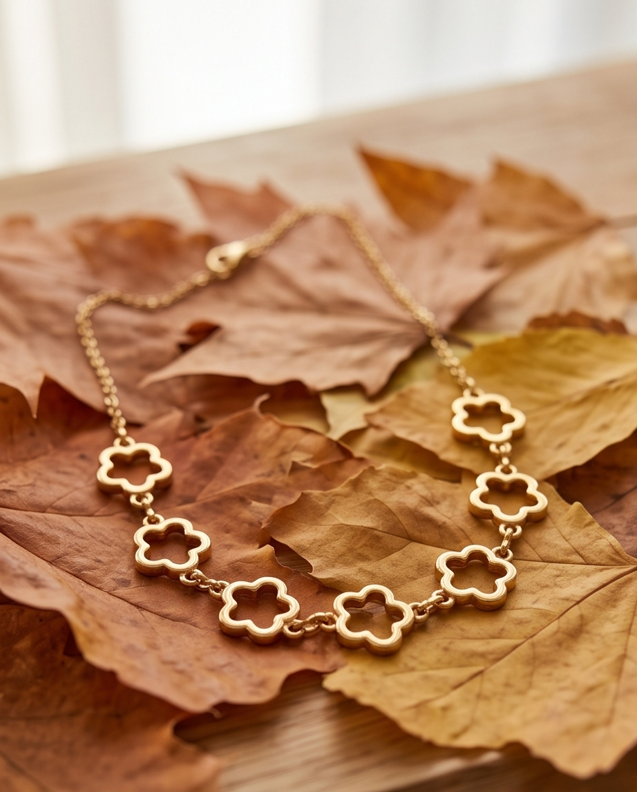 Collar Flores Dorado