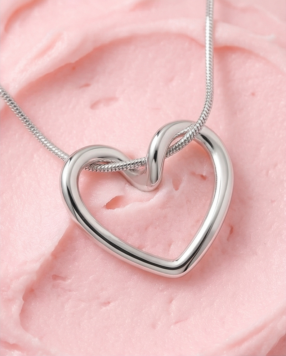Collar Corazón Plateado