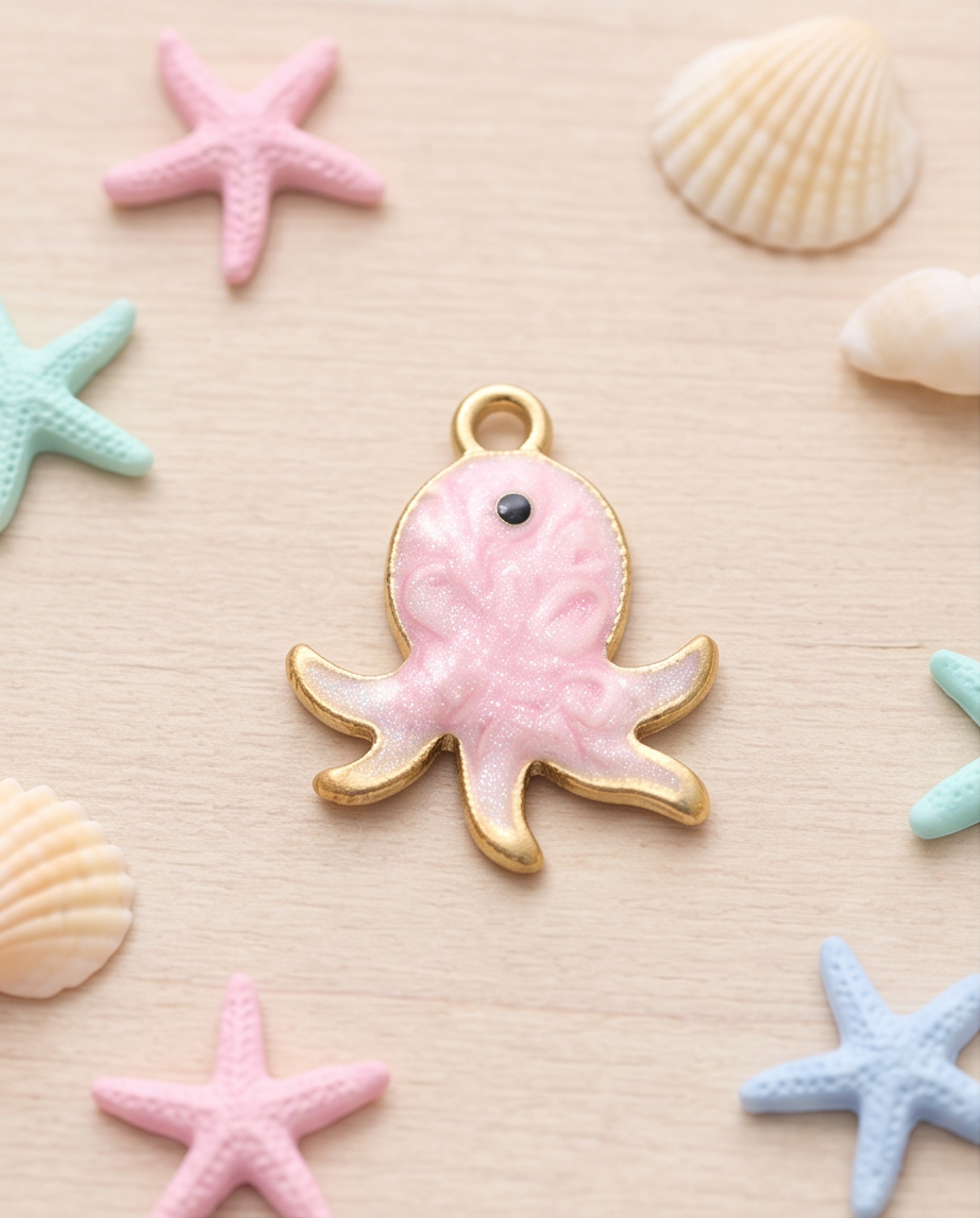 Charm Pulpo Rosa