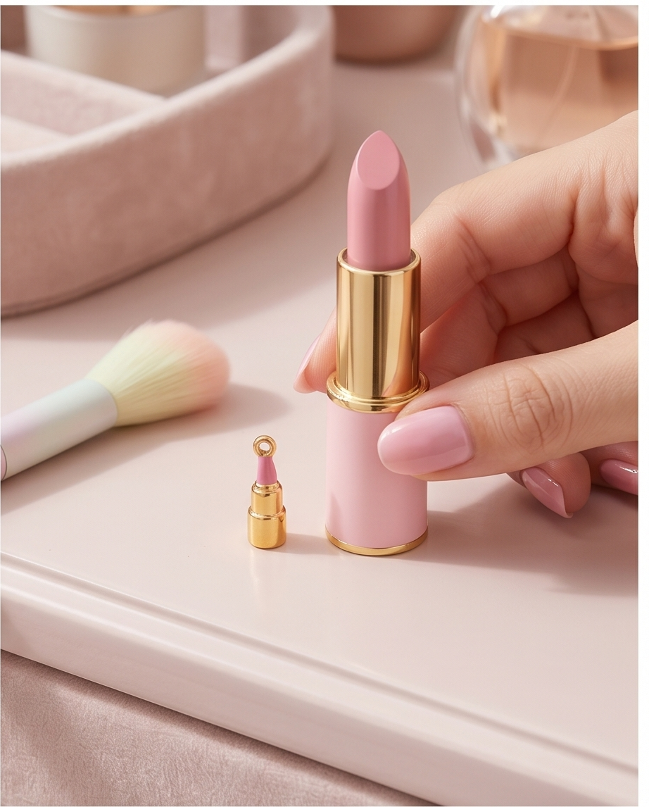 Charm Labial Rosa Dorado