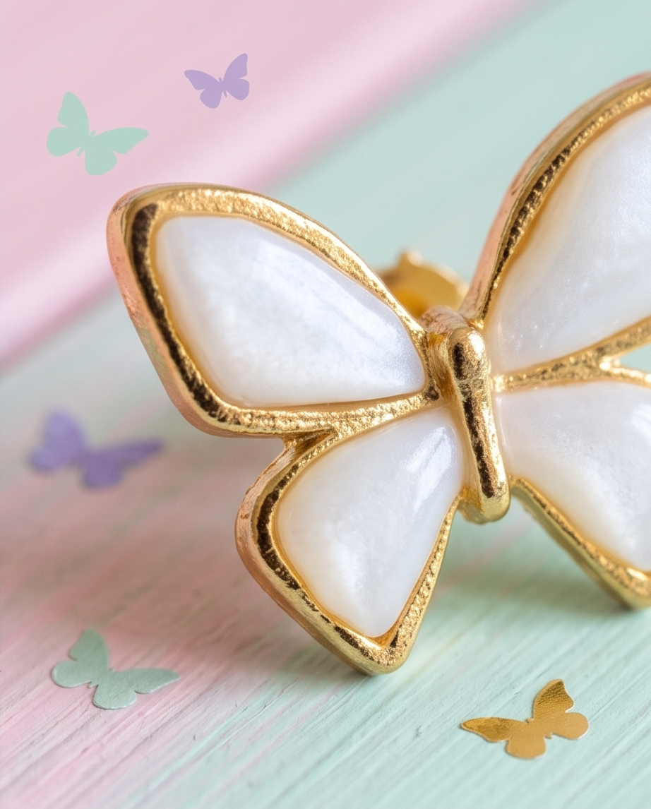 Pendientes Mariposa Blanco