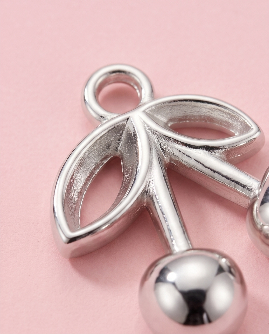 Charm Cereza Plateado