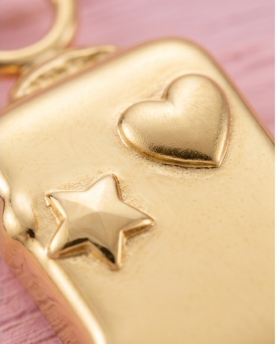 Charm Maleta Dorada