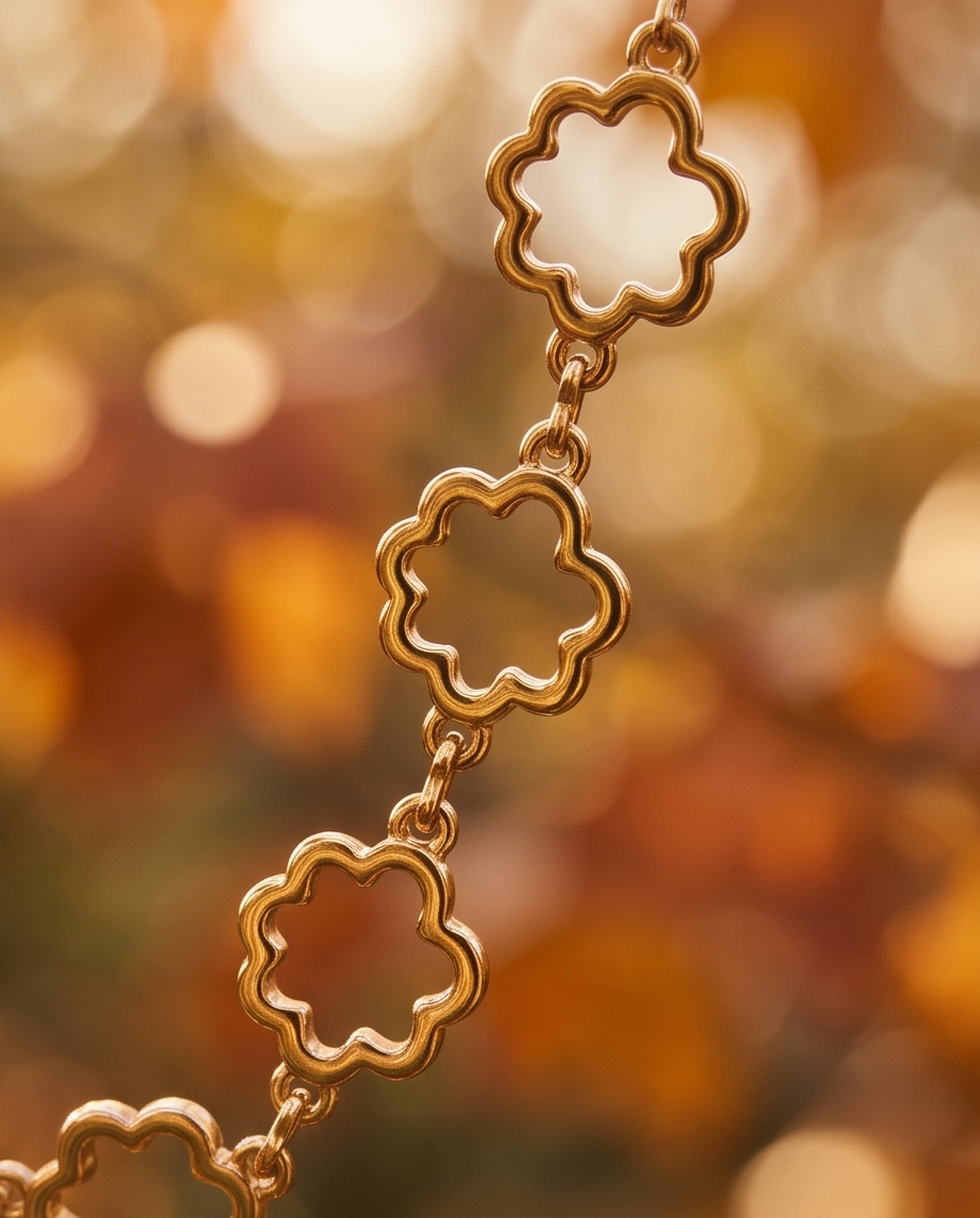 Collar Flores Dorado