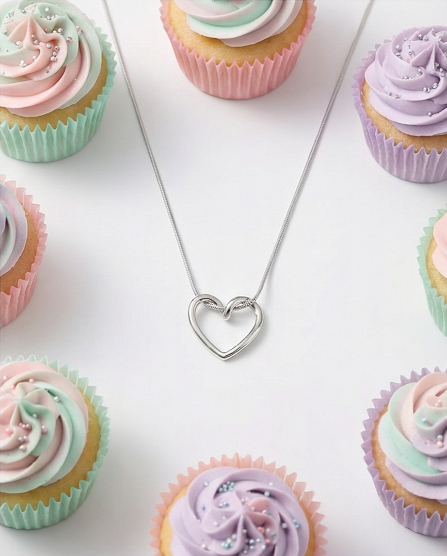 Collar Corazón Plateado