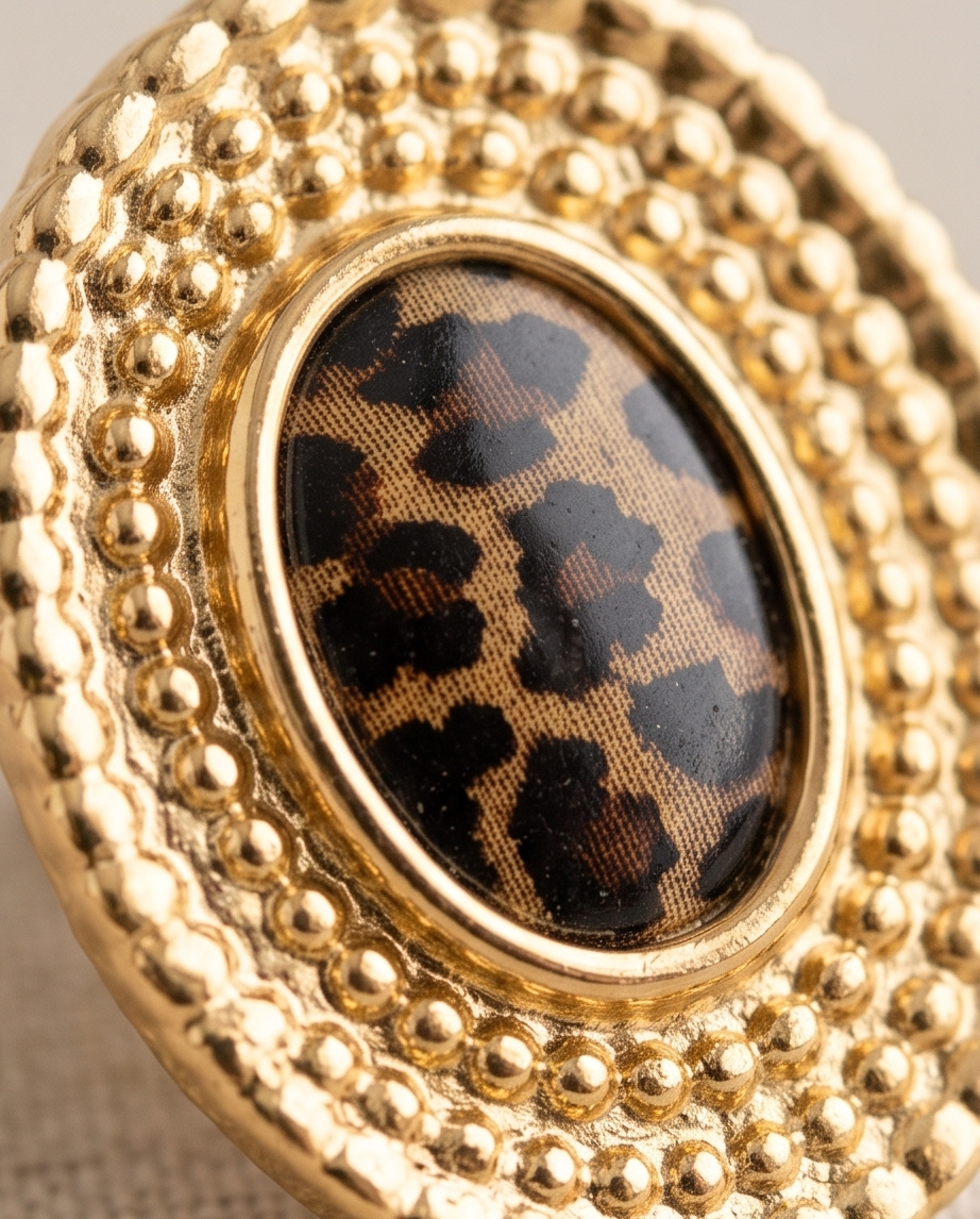 Pendiente Grande Leopardo