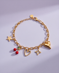 Pulsera Charms Variados Dorado