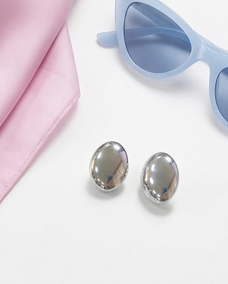 Pendiente Gota Plateado