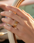 Anillo Hojas Dorado
