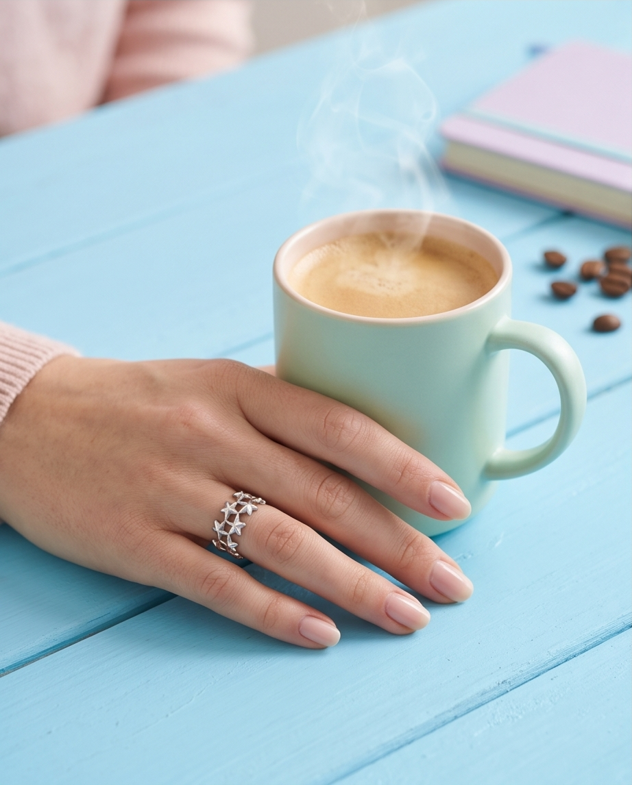 Anillo Estrellas Plateado
