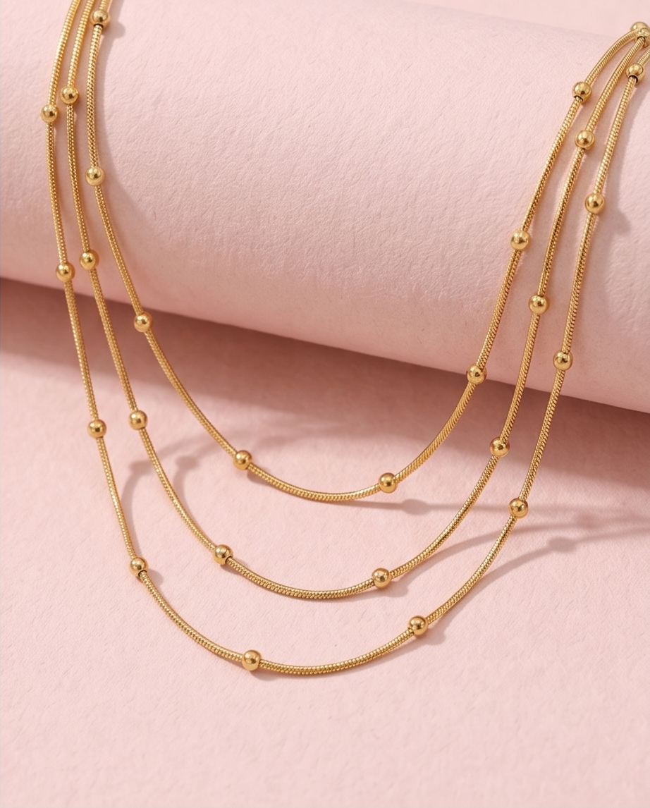 Collar Triple Dorado