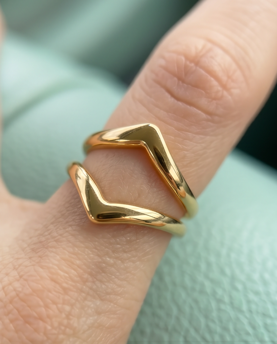 Anillo Picos Dorado