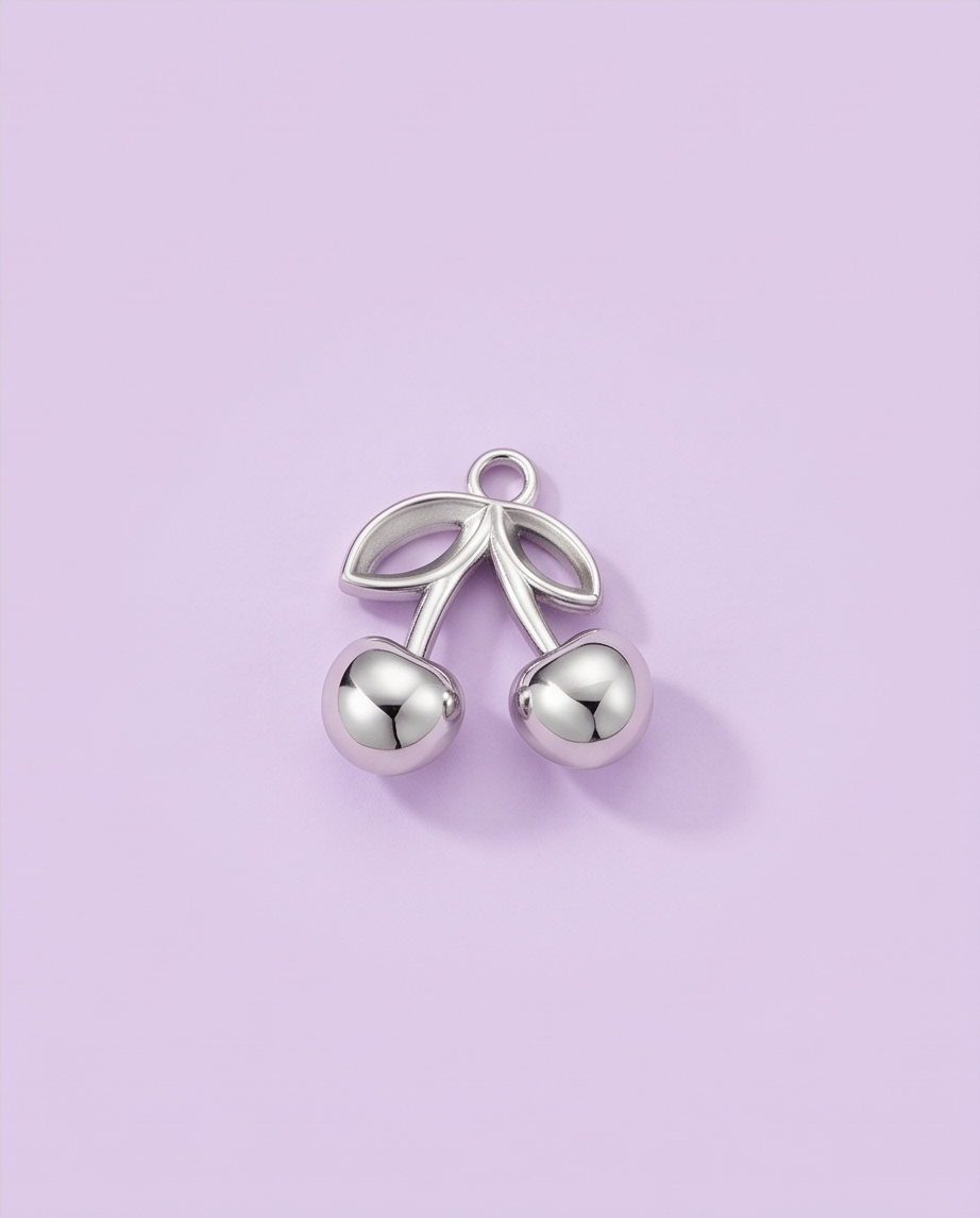 Charm Cereza Plateado