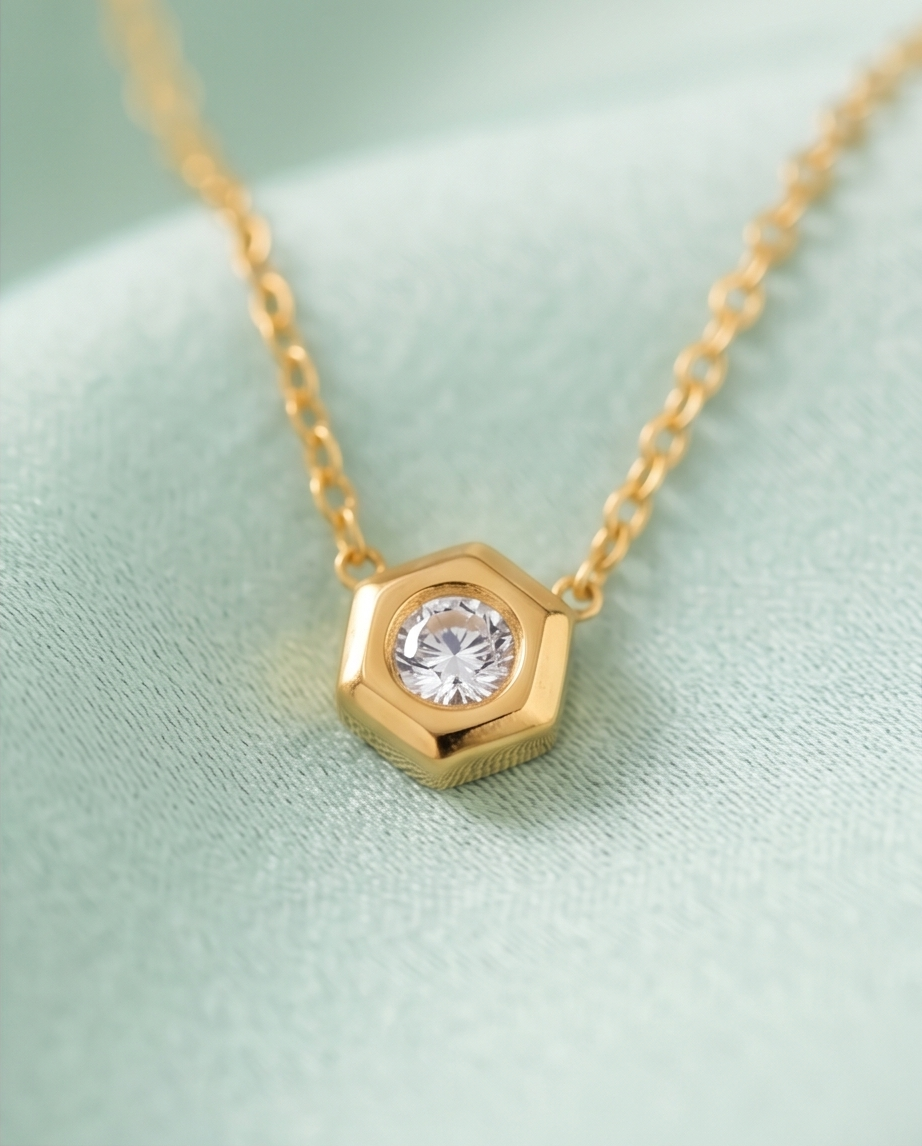 Collar Brillante Dorado
