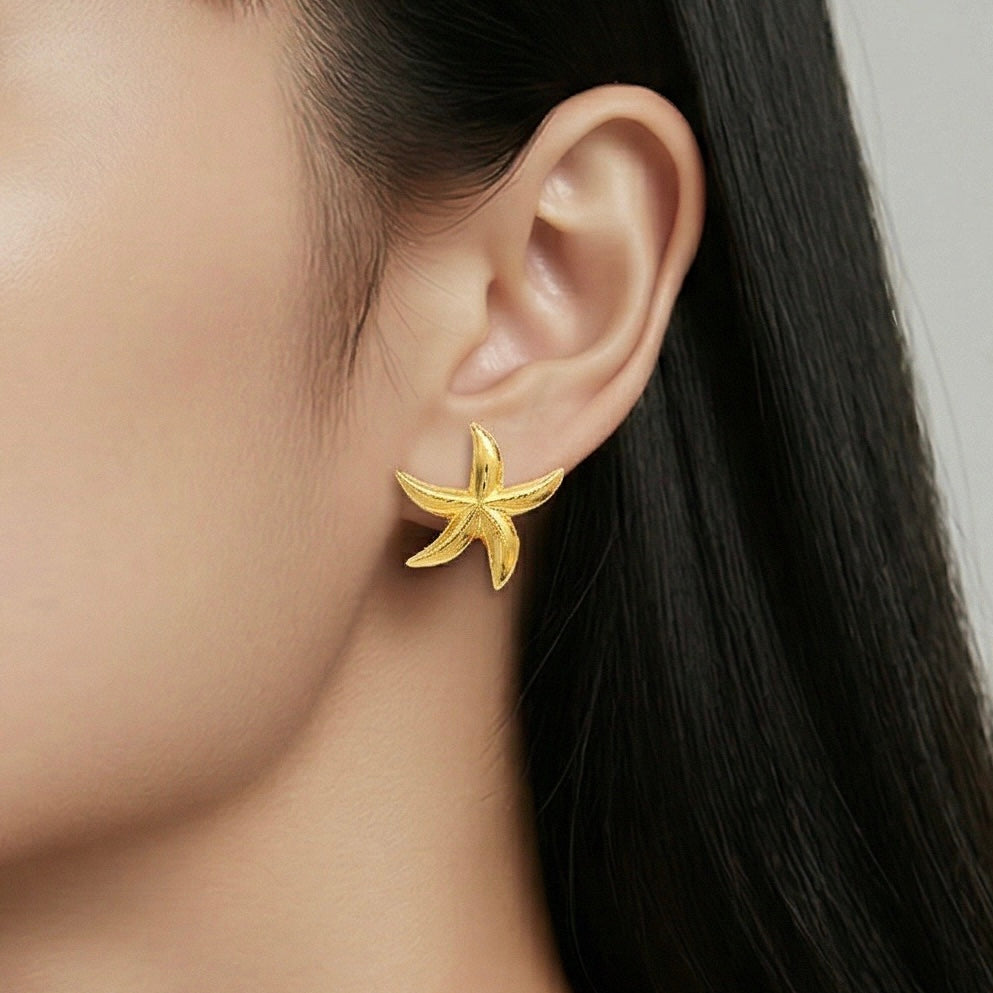 Pendiente Estrella Dorado