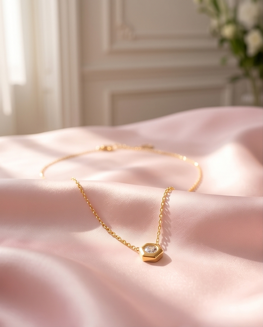 Collar Brillante Dorado