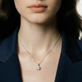 Collar Diamante Plateado
