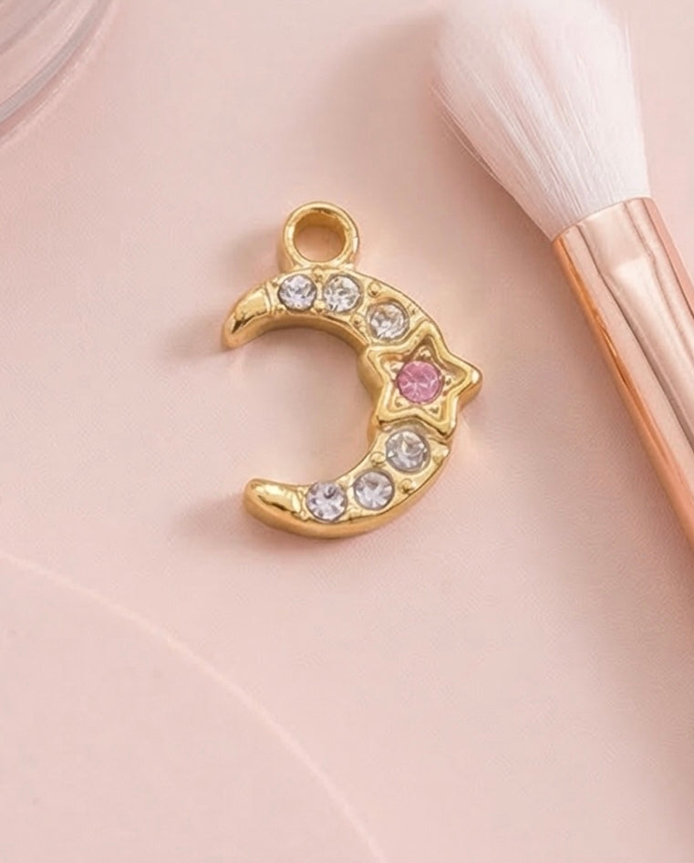 Charm Luna Brillo Rosa