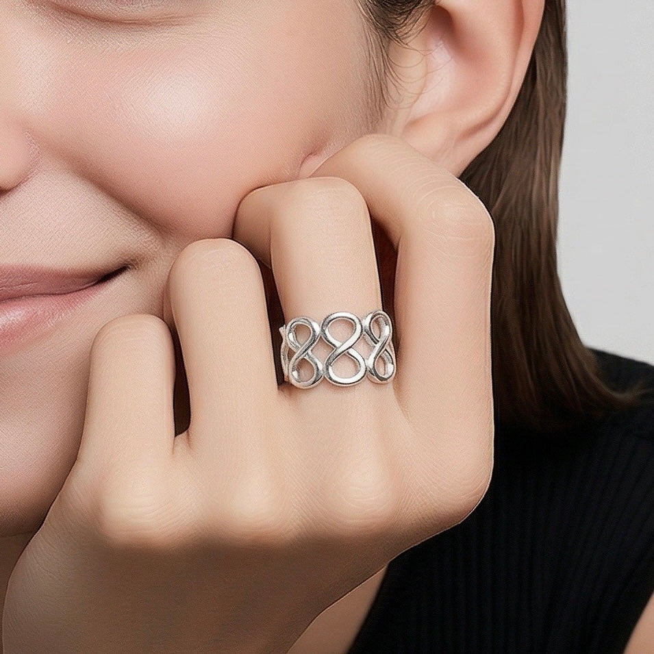 Anillos Infinito Plateado