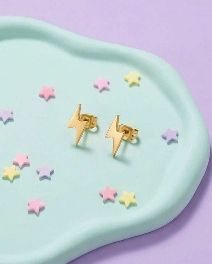 Pendiente Rayo Dorado