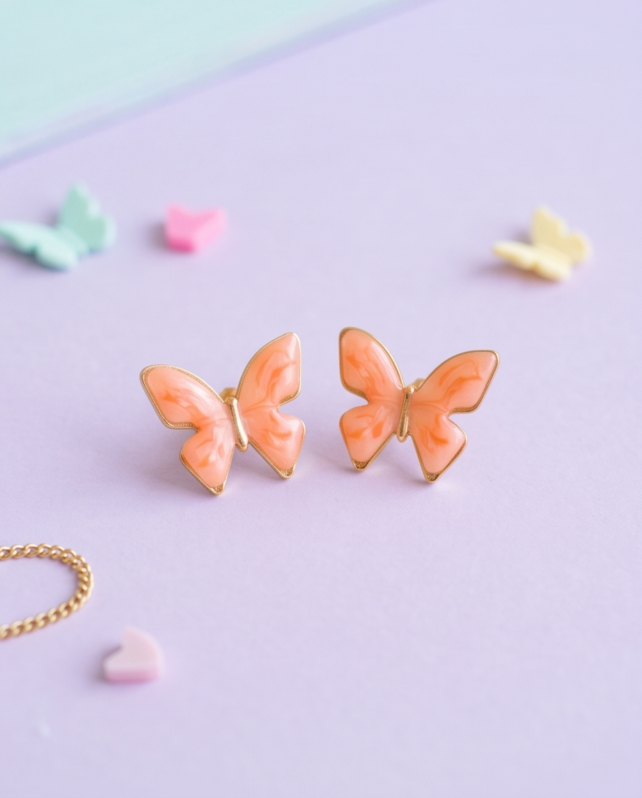 Pendientes Mariposa Coral