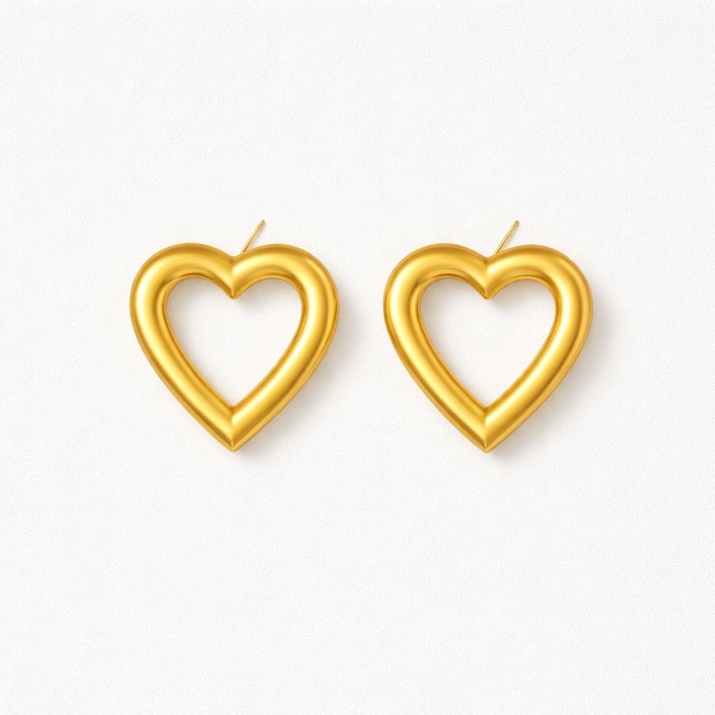 Pendiente Corazón Dorado