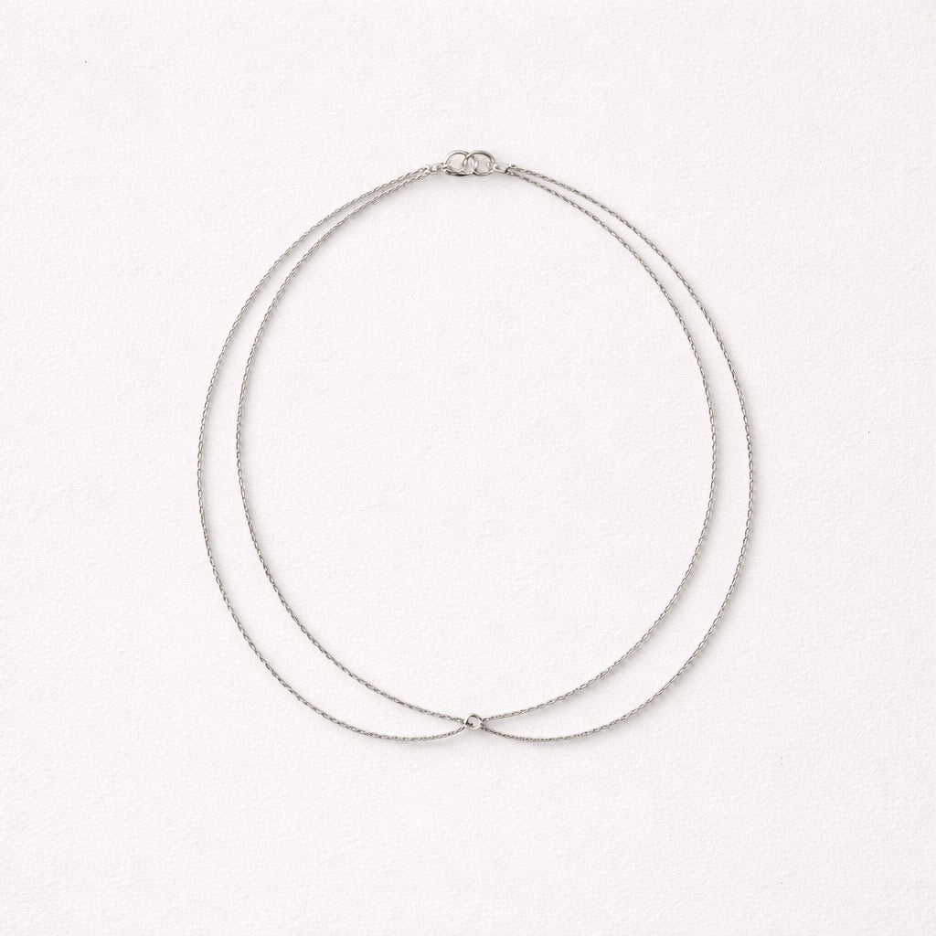 Collar Doble Plateado