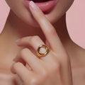 Anillo Círculo Dorado