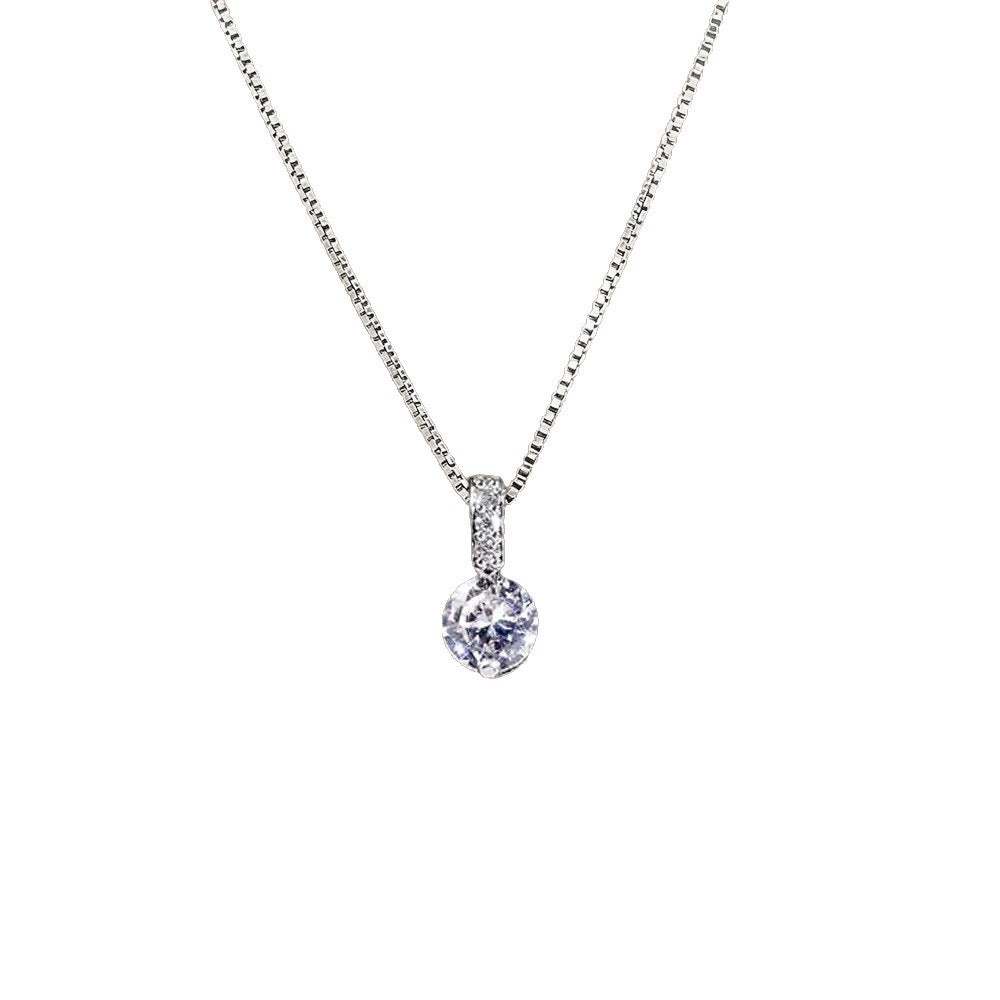 Collar Diamante Plateado