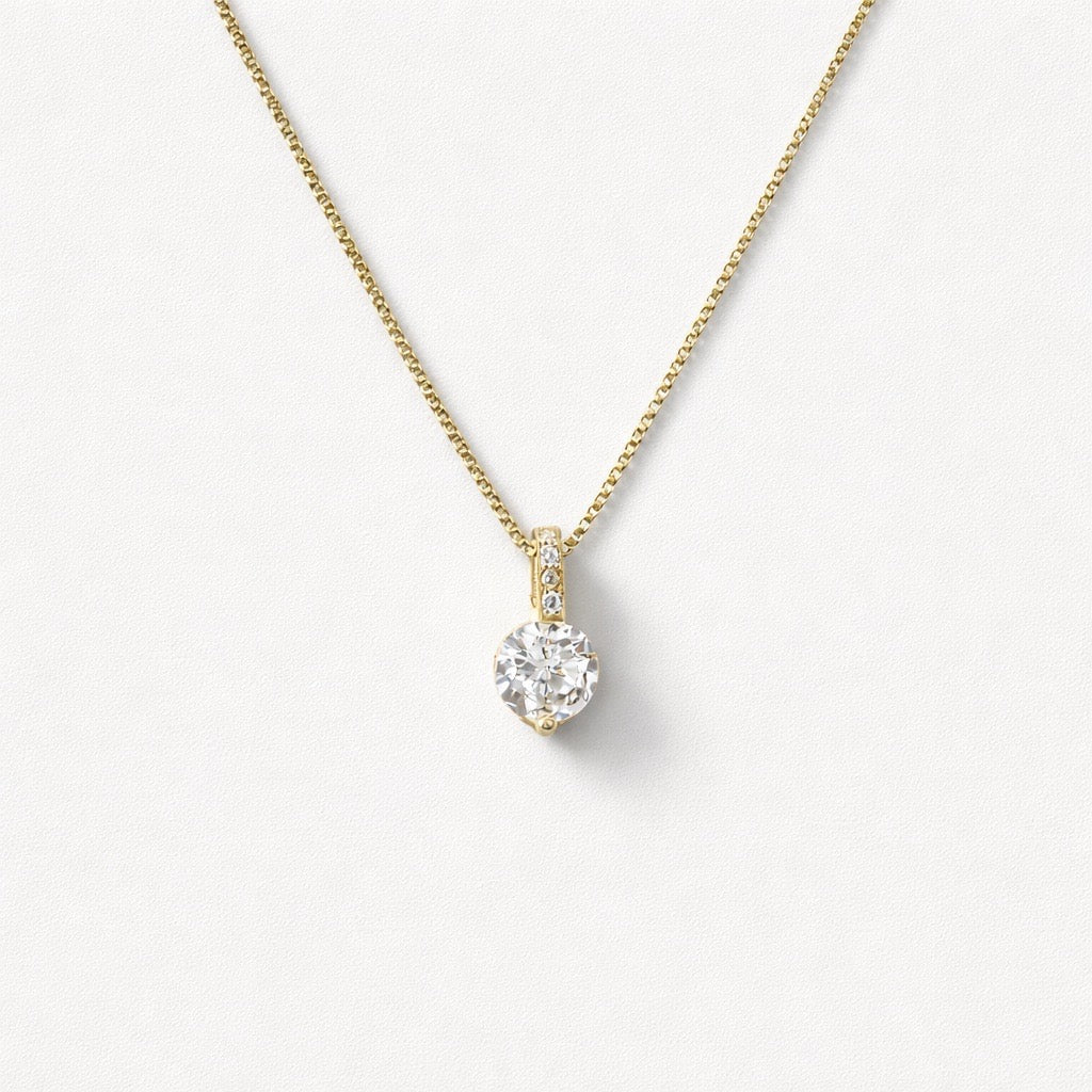 Collar Diamante Dorado