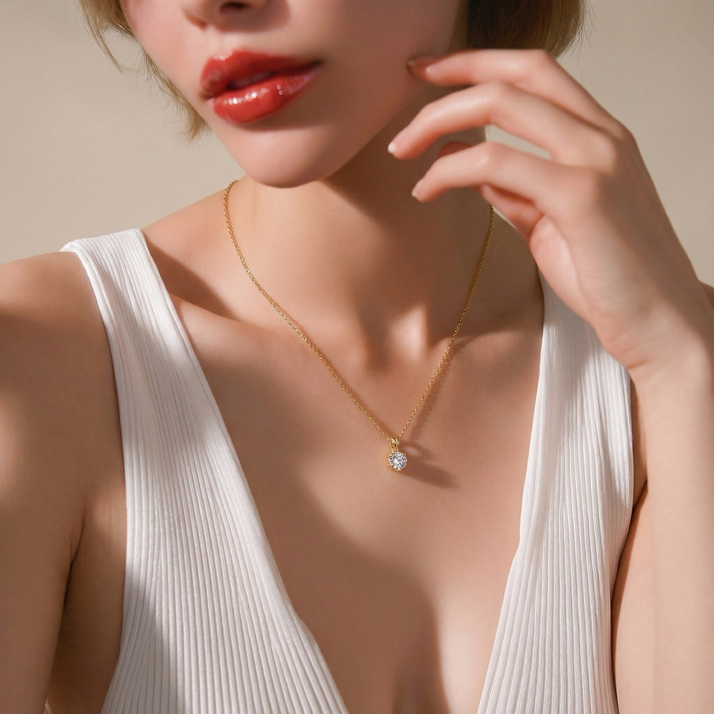 Collar Diamante Dorado