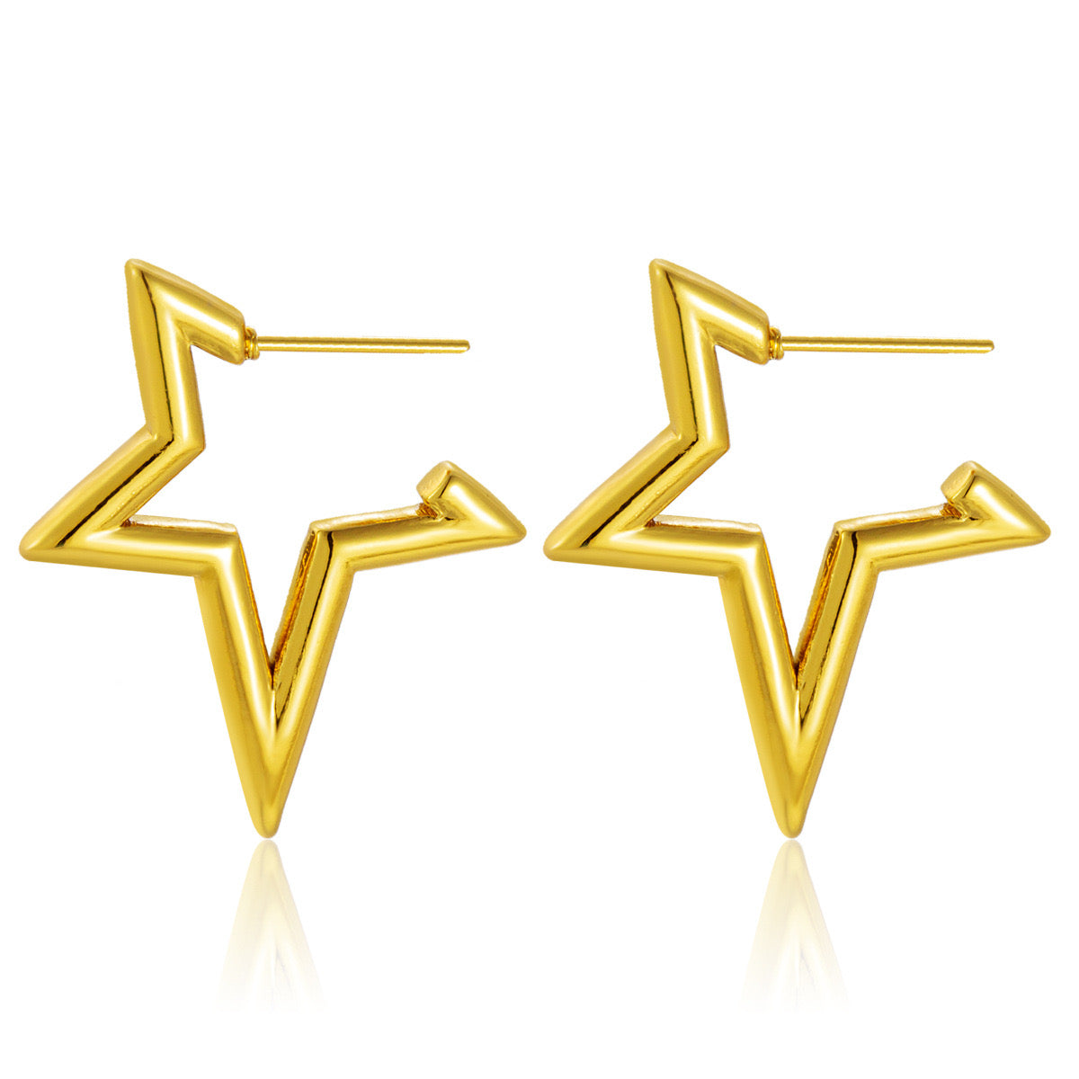 Pendiente Estrella Dorado