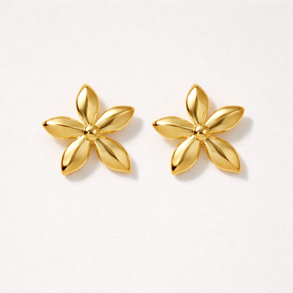 Pendiente Flor Dorado