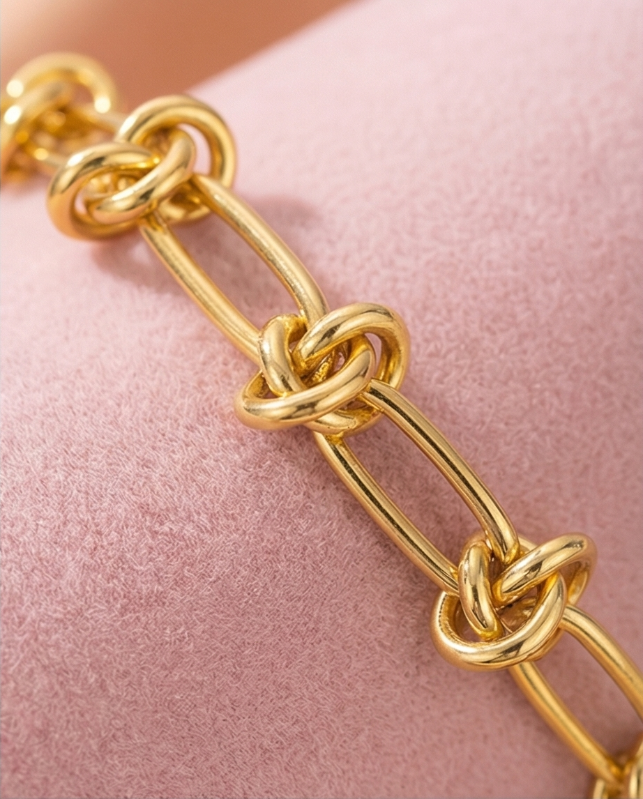 Pulsera Cadena Espinas Dorado