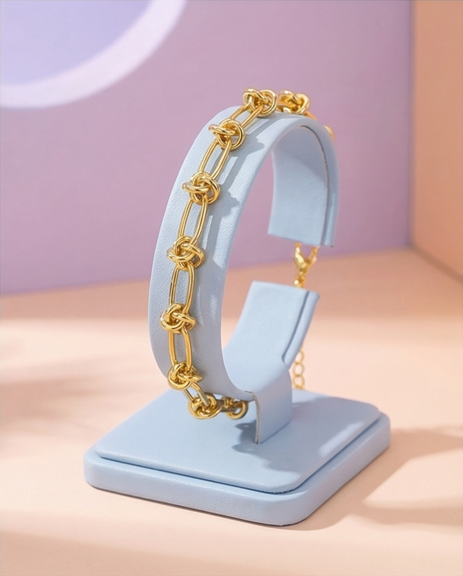 Pulsera Cadena Espinas Dorado