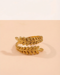 Anillo Corona Laurel Dorado