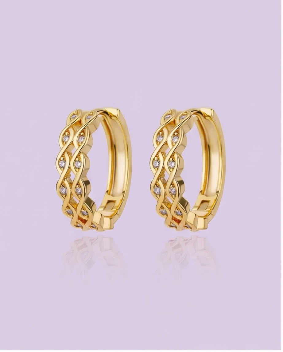 Pendiente Aro Brillos