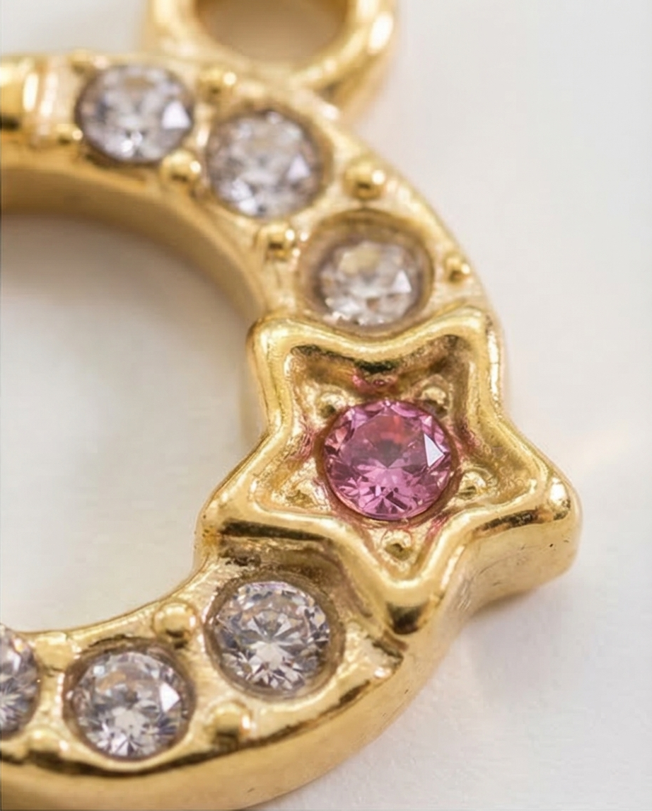 Charm Luna Brillo Rosa